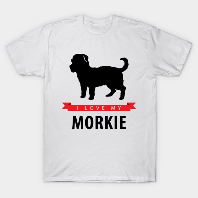 I Love My Morkie T-Shirt by millersye